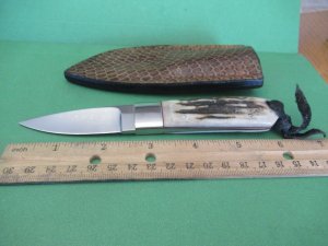 Mike Franklin Custom Stag Fixed Blade 