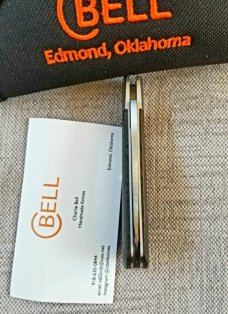Charlie Bell Bog Oak Mini Zulu Knife..CPM-154 ,3 5/8" cl..integral steel bolsters with Shield Charlie Bell Bog Oak Mini Zulu Knife..CPM-154 ,3 5/8" cl..integral steel bolsters with Shield