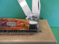 Case XX 1997 Chestnut Bone High Carbon Steel Mini Trapper Pattern # 6207 CV Case XX 1997 Chestnut Bone High Carbon Steel Mini Trapper Pattern # 6207 CV