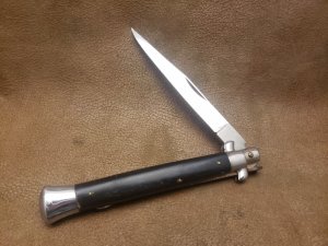 Vintage stainless steel Italy 11"  lockback stiletto