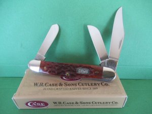 Case XX Transition 2000 Blade & 90's Shield Red Bone Stockman Pattern # 6347 SS