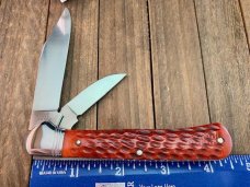 Cattaraugus Cutlery (A.G. Russell) Folding Hunter Locking Blade Seki Japan Red Bone