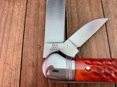 Cattaraugus Cutlery (A.G. Russell) Folding Hunter Locking Blade Seki Japan Red Bone