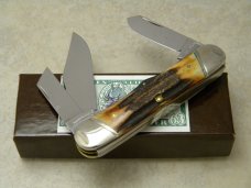 Schatt & Morgan Titusville PA. 2005 Stag 033163 Rail Splitter Stockman Knife in Box Schatt & Morgan Titusville PA. 2005 Stag 033163 Rail Splitter Stockman Knife in Box