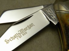 Schatt & Morgan Titusville PA. 2005 Stag 033163 Rail Splitter Stockman Knife in Box Schatt & Morgan Titusville PA. 2005 Stag 033163 Rail Splitter Stockman Knife in Box