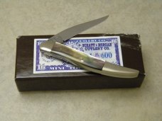 Schatt & Morgan Titusville PA. 2005 Black Lip Mother of Pearl 151116 Mini Toothpick Knife in Box