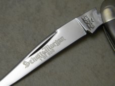Schatt & Morgan Titusville PA. 2005 Black Lip Mother of Pearl 151116 Mini Toothpick Knife in Box Schatt & Morgan Titusville PA. 2005 Black Lip Mother of Pearl 151116 Mini Toothpick Knife in Box