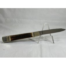 HUBERTUS KNIVES Genuine Stag Drop Point Leverlock Automatic MINT NO BOX HUBERTUS KNIVES Genuine Stag Drop Point Leverlock Automatic MINT NO BOX