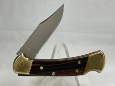 2006 BUCK USA 112 Wood Automatic Folding Lockback Ranger w/ Pouch NEAR MINT 2006 BUCK USA 112 Wood Automatic Folding Lockback Ranger w/ Pouch NEAR MINT