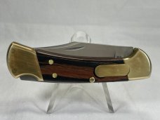 2006 BUCK USA 112 Wood Automatic Folding Lockback Ranger w/ Pouch NEAR MINT 2006 BUCK USA 112 Wood Automatic Folding Lockback Ranger w/ Pouch NEAR MINT