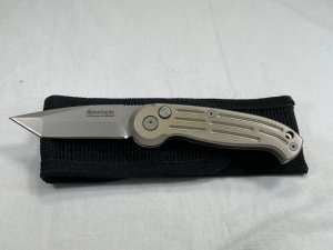 BOKER MAGNUM Silver Tanto Folding Automatic MINT IN POUCH 