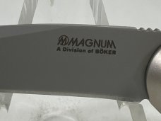 BOKER MAGNUM Silver Tanto Folding Automatic MINT IN POUCH BOKER MAGNUM Silver Tanto Folding Automatic MINT IN POUCH