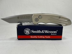 SMITH & WESSON SW50TS Extreme Ops Champagne Combo Tanto Automatic MINT IN BOX 
