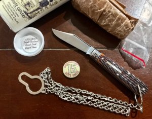 Great Eastern Cutlery Tidioute #151118B&C Boys Knife, Dark Chestnut Peach Seed Handle, New (GEC 15) 