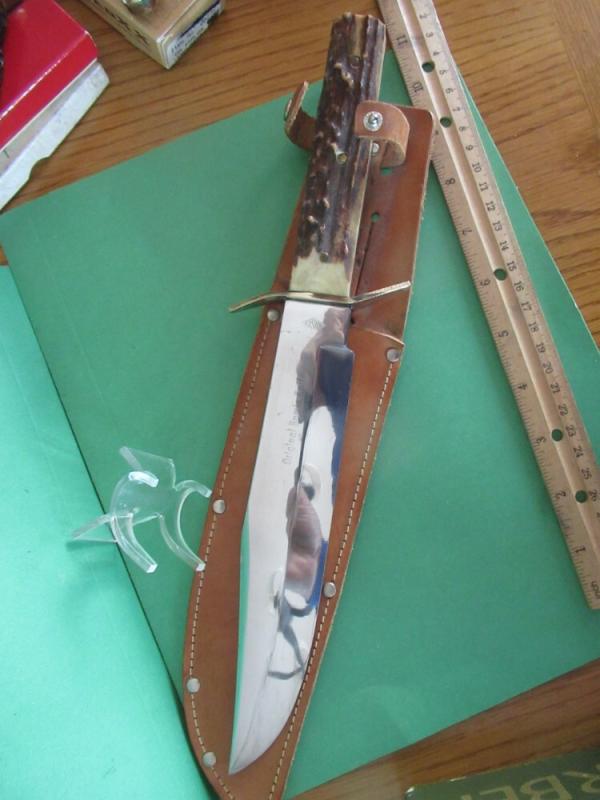 Rosco Stag Handle Large Fixed Blade Knife Made in Solingen  Germany