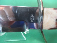 Rosco Stag Handle Large Fixed Blade Knife Made in Solingen  Germany