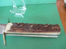 Rosco Stag Handle Large Fixed Blade Knife Made in Solingen  Germany