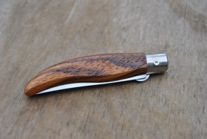 MAM Portugal Folder Oak Handles Mint 3 1/2" Closed Liner Lock Steel Bolster Stainless Blade