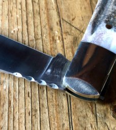 A Wright & Son Sheffield Barlow pocket knife with Stag Scales, Clip Blade and Filed Back Spring A Wright & Son Sheffield Barlow pocket knife with Stag Scales, Clip Blade and Filed Back Spring