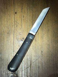 A. Wright & Son Sheffield Large Lambsfoot knife with Ebony Scales and Lambsfoot Blade