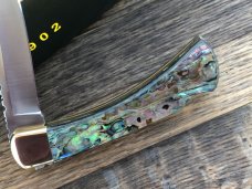 BUCK 110 CUSTOM LEROY REMER PAUA/ABALONE FOLDING HUNTER BUCK 110 CUSTOM LEROY REMER PAUA/ABALONE FOLDING HUNTER
