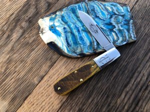 GEC TIDIOUTE ROUGH SAWN OSAGE WOOD TC BARLOW KNIFE
