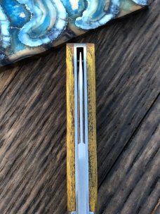 GEC TIDIOUTE ROUGH SAWN OSAGE WOOD TC BARLOW KNIFE GEC TIDIOUTE ROUGH SAWN OSAGE WOOD TC BARLOW KNIFE