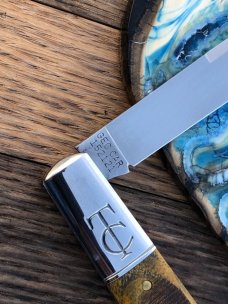 GEC TIDIOUTE ROUGH SAWN OSAGE WOOD TC BARLOW KNIFE GEC TIDIOUTE ROUGH SAWN OSAGE WOOD TC BARLOW KNIFE