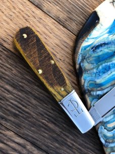GEC TIDIOUTE ROUGH SAWN OSAGE WOOD TC BARLOW KNIFE GEC TIDIOUTE ROUGH SAWN OSAGE WOOD TC BARLOW KNIFE