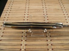 SCHRADE-WALDEN N.Y. U.S.A. OLD TIMER 125OT MUSTANG HIGH CARBON STEEL VINT. LINER LOCK KNIFE & SHEATH