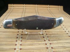SCHRADE-WALDEN N.Y. U.S.A. OLD TIMER 125OT MUSTANG HIGH CARBON STEEL VINT. LINER LOCK KNIFE & SHEATH