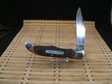 SCHRADE-WALDEN N.Y. U.S.A. OLD TIMER 125OT MUSTANG HIGH CARBON STEEL VINT. LINER LOCK KNIFE & SHEATH