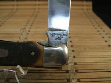 SCHRADE-WALDEN N.Y. U.S.A. OLD TIMER 125OT MUSTANG HIGH CARBON STEEL VINT. LINER LOCK KNIFE & SHEATH