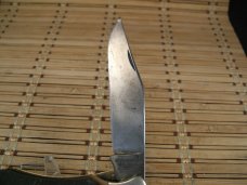 SCHRADE-WALDEN N.Y. U.S.A. OLD TIMER 125OT MUSTANG HIGH CARBON STEEL VINT. LINER LOCK KNIFE & SHEATH