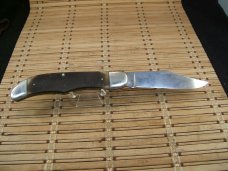 SCHRADE-WALDEN N.Y. U.S.A. OLD TIMER 125OT MUSTANG HIGH CARBON STEEL VINT. LINER LOCK KNIFE & SHEATH