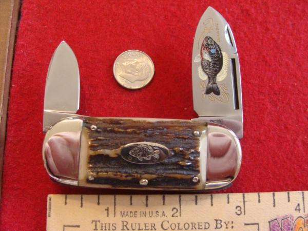 Bull Dog Brand "Sunfish" with Excellent Stag Handles 1997