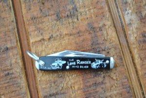 Camco Lone Ranger 2 Blades Black Nylon Handles 3" Closed Tip Bolsters 1/2 Stops Loud Walk Talk 60's