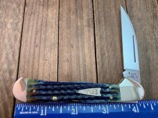 Case Wharncliffe Copperlock Burnt Indigo Corn Cob Jigged Bone