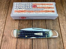 Case Wharncliffe Copperlock Burnt Indigo Corn Cob Jigged Bone