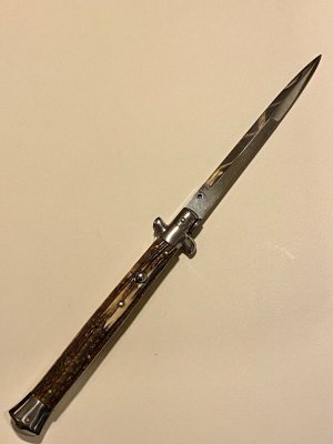 33cm / 13" Older Frank B Italy Stag Bayonet Blade Beltrame Swivel Bolster