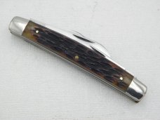 Queen Cutlery Co. #33 Congress in Rogers Bone: 3 1/2” closed; 1954 - 1957 Queen Cutlery Co. #33 Congress in Rogers Bone: 3 1/2” closed; 1954 - 1957