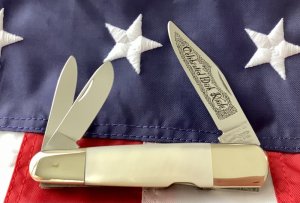 Vintage Parker Cutlery Celebrated Dirk Knife with Beautiful Fiery Mother of Pearl Handles - NOS