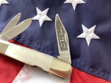 Vintage Parker Cutlery Celebrated Dirk Knife with Beautiful Fiery Mother of Pearl Handles - NOS Vintage Parker Cutlery Celebrated Dirk Knife with Beautiful Fiery Mother of Pearl Handles - NOS
