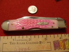 Case XX Cheetah #6111 1/2 L Pink  "Lady Case" Bone 2002