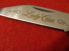 Case XX Cheetah #6111 1/2 L Pink  "Lady Case" Bone 2002