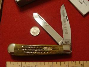 Case XX Trapper # 6254 SS "Pearl Premiers" with Bone Handles 1999 