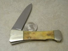 Parker Cut Co Japan Scrimshaw Bone "Desperado" Lockback Dagger Knife Parker Cut Co Japan Scrimshaw Bone "Desperado" Lockback Dagger Knife