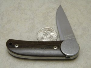 FLORINOX MADE IN FRANCE D LEMAIRE DESIGN MICARTA ROLL OPEN LINERLOCK KNIFE