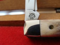 Case XX Gunstock Jack USA #5215 SS 'Red Scroll' Stag 2006