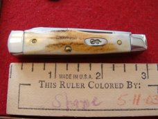 Case XX Gunstock Jack USA #5215 SS 'Red Scroll' Stag 2006